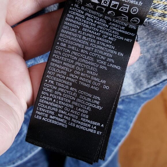 G STAR RAW Mens Jacket Large Blue Jean Button Denim Overshirt Streetwear $210 - Picture 12 of 13